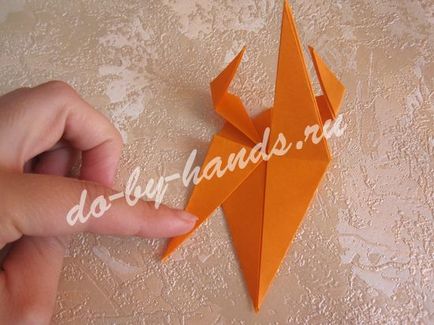 Capră Origami pentru copii, diagrama, clasa master pas cu pas cu fotografie