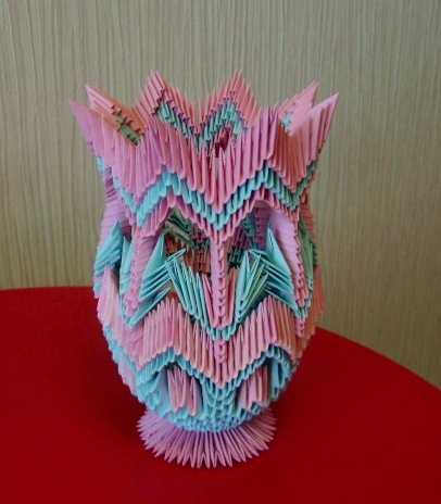 Origami Module Vase - Origami vase de asamblare - modular bloguri origami sergei tarasova
