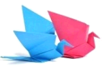 Origami madár a kezét, hogy egy madár papír program keretében, a mester osztály