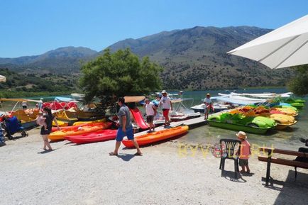 Lake Kournas, Kréta, Görögország Fotó és videó, leírás, ahol