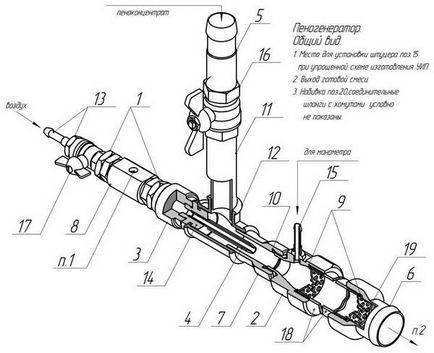 Generator de spumă pentru mâinile proprii din beton spumos