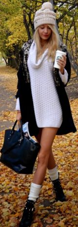 Плаття-светр 2018 - тепло і красиво, фото модних суконь-светрів осінь-зима 2017