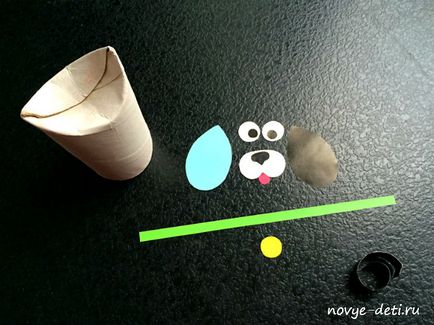 Artizanat din gunoi - un câine dintr-o rolă dintr-o hârtie igienică