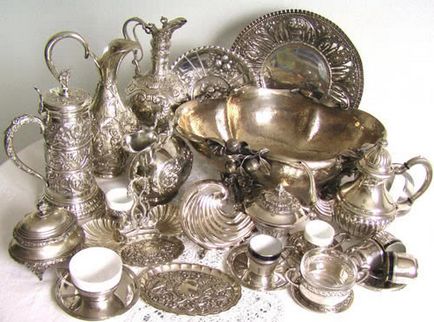 Az ezüst edények akkor hasznos, ha ezüst „elegáns ezüst” ezüst evőeszközök