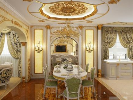 Tavanul în stil baroc oferă stil și opțiuni pentru soluții de design