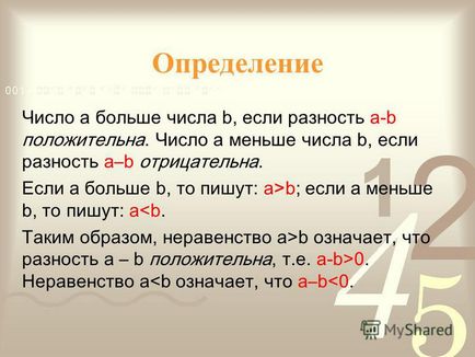 O prezentare pe tema conținutului este o definiție a ceea ce înseamnă compararea numărului de proprietăți de bază ale adăugării și