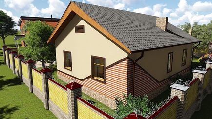Проект одноповерхового заміського будинку - бюджетний-1 - простота зі смаком, gidproekt