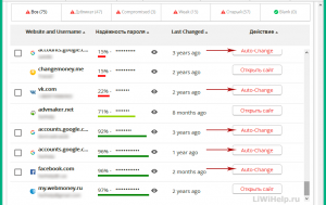 Перевірка безпеки і автоізмененіе паролів в lastpass