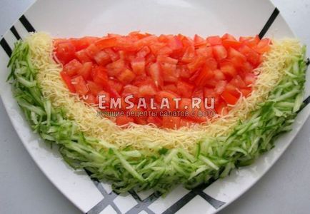 Rețetă pentru salată - o felie de pepene verde - cu o fotografie - o bucată de vară