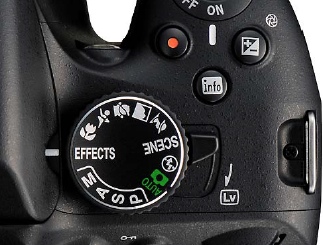 Modurile a, s și m în camerele SLR nikon, ▲ site Ре