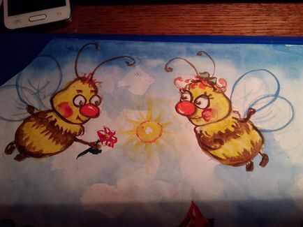 Розпис стін дитячої вуличної альтанки в другій молодшій групі «бджілки»