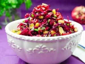 Saláta vörös káposzta egyszerű receptek lépésről lépésre fotók