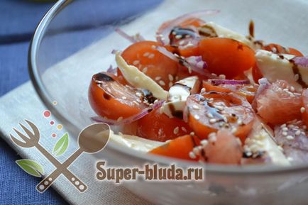 Салат з грейпфрутом і сиром, салати прості і смачні рецепти з фото