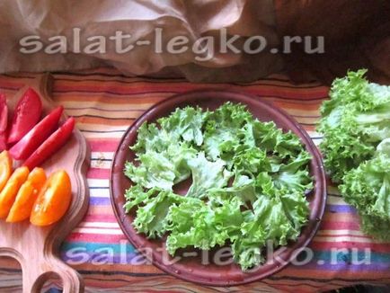 Saláta burgonyával és szalonnával recept egy fotó