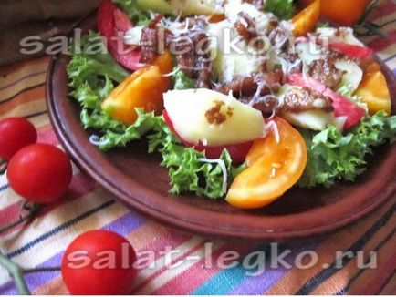 Салат з картоплею і беконом рецепт з фото