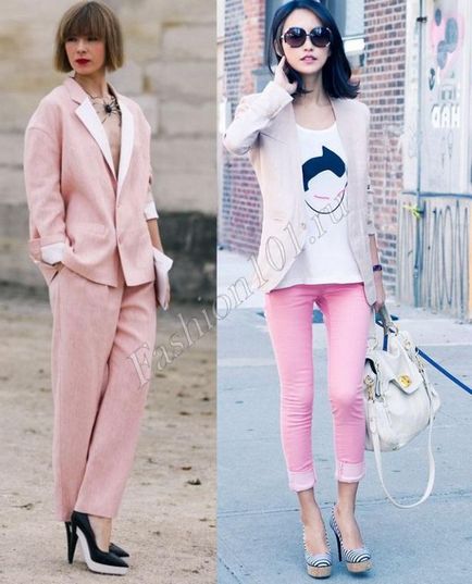 Cu ce ​​să poarte o rochie roz și roz în culoarea roz în haine