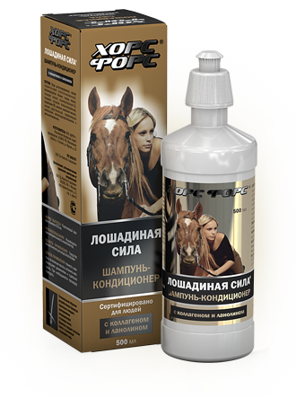 Puterea calului pentru șampon pentru revizuirea creșterii părului, aplicare
