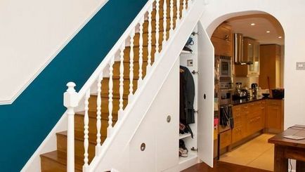 Cabinet sub scări într-un design privat casa, idei