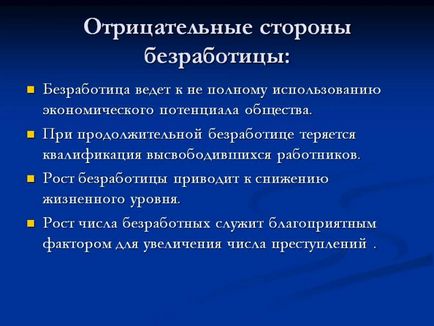 Соціально економічні наслідки безробіття та шляхи їх вирішення, інформ інтер