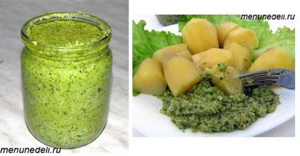 Pesto - egy recept lépésről lépésre képeket és az értékeléseket