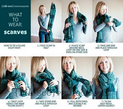 Tanácsot, hogyan kell kötni egy sálat egy nőt, hogyan kell kötni egy sálat egy ember, hogyan kell viselni egy sálat, fotó ötletek