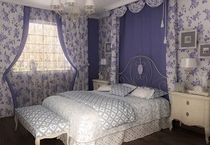 Stilul Provence în interior, designul dormitorului pe designul foto al unui dormitor pentru copii mici în stil