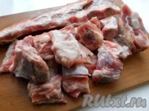 Carne de porc cu legume într-un cazan - pregătim pas cu pas o fotografie