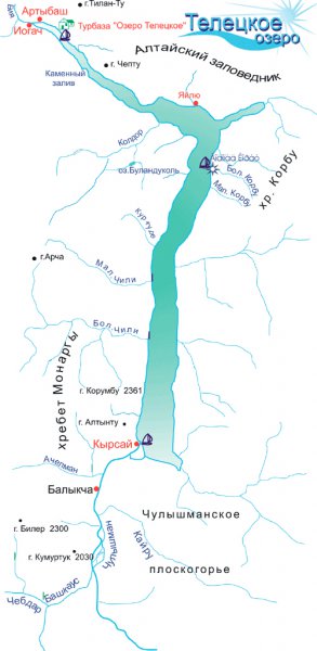 Lacul Teletskoe din Altai fotografie, hartă, în cazul în care acesta este situat