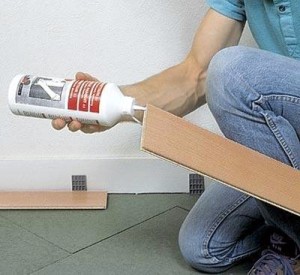 Укладання ламінату на бетонну підлогу з підкладкою як укласти і вибір клею