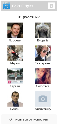 Instalarea pe site-ul grupului widget vkontakte