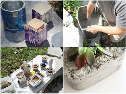 Vaze pentru flori de beton pentru stradă cu propriile mâini fotografie și video