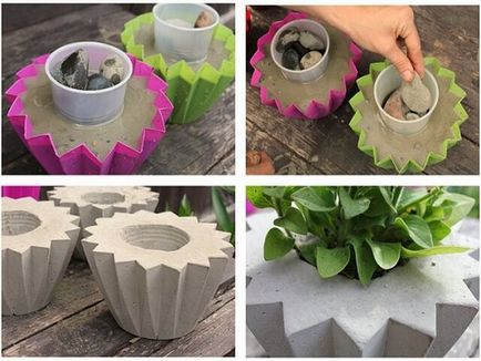 Вазони бетонні для квітів вуличні своїми руками фото і відео