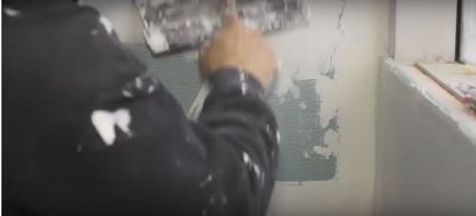 Video gips-carton gips-carton umiditate dovada chituie mâinile lor