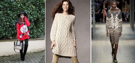 Tricotate rochie-pulover - când și cu ce să poarte