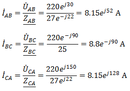 Sarcini pentru circuitele trifazate