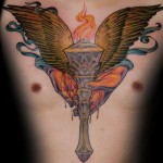 Semnificația și fotografia unui tatuaj cu flacără