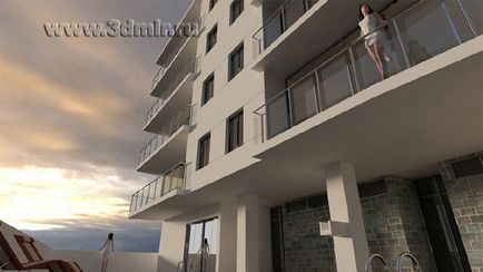 Arhitectură de redare cu hdri cer și vray