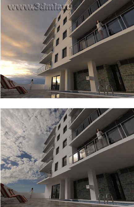 Arhitectură de redare cu hdri cer și vray