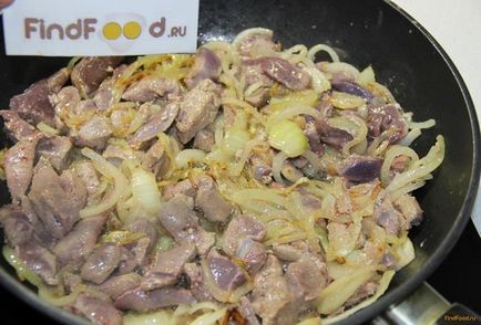 Carne de vită Stroganoff din rețeta ficatului cu fotografie