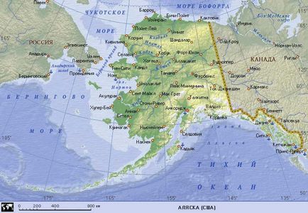 Strâmtoarea Bering - două maluri de Siberia și Alaska - apă - o sursă de frumusețe și de tineret