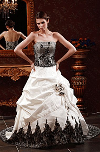 Fekete esküvői ruha - a menyasszony kézikönyve
