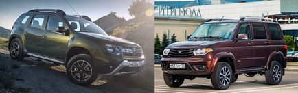 Mi jobb UAZ Patriot és a Renault Duster összehasonlítani és kiválasztani a legjobb SUV