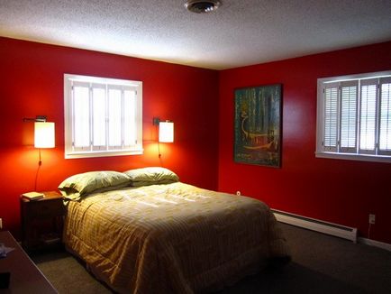 Колір стін у спальні фото
