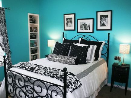 Culoarea pereților în fotografia dormitorului