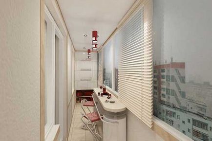 A design az erkélyen, fotó sikeres megoldások a nagy belső terek, kicsi és keskeny erkélyek, tanácsot, hogy hogyan