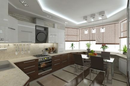 Дизайн кухні з еркером (24 фото) дизайн інтер'єру, ідеї планування