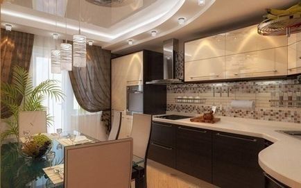 Design de bucătărie în tonuri de culoare maro bej - ce să ia în considerare atunci când decorați un interior