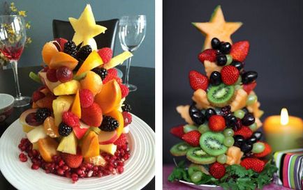 Pom de Crăciun de fructe pentru noul an