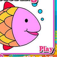 Оцветяване игра риба в аквариум, за да играят онлайн безплатно