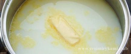 Cum să gătești un mannik pe lapte în cuptor conform cu rețeta clasică pas cu pas cu o fotografie